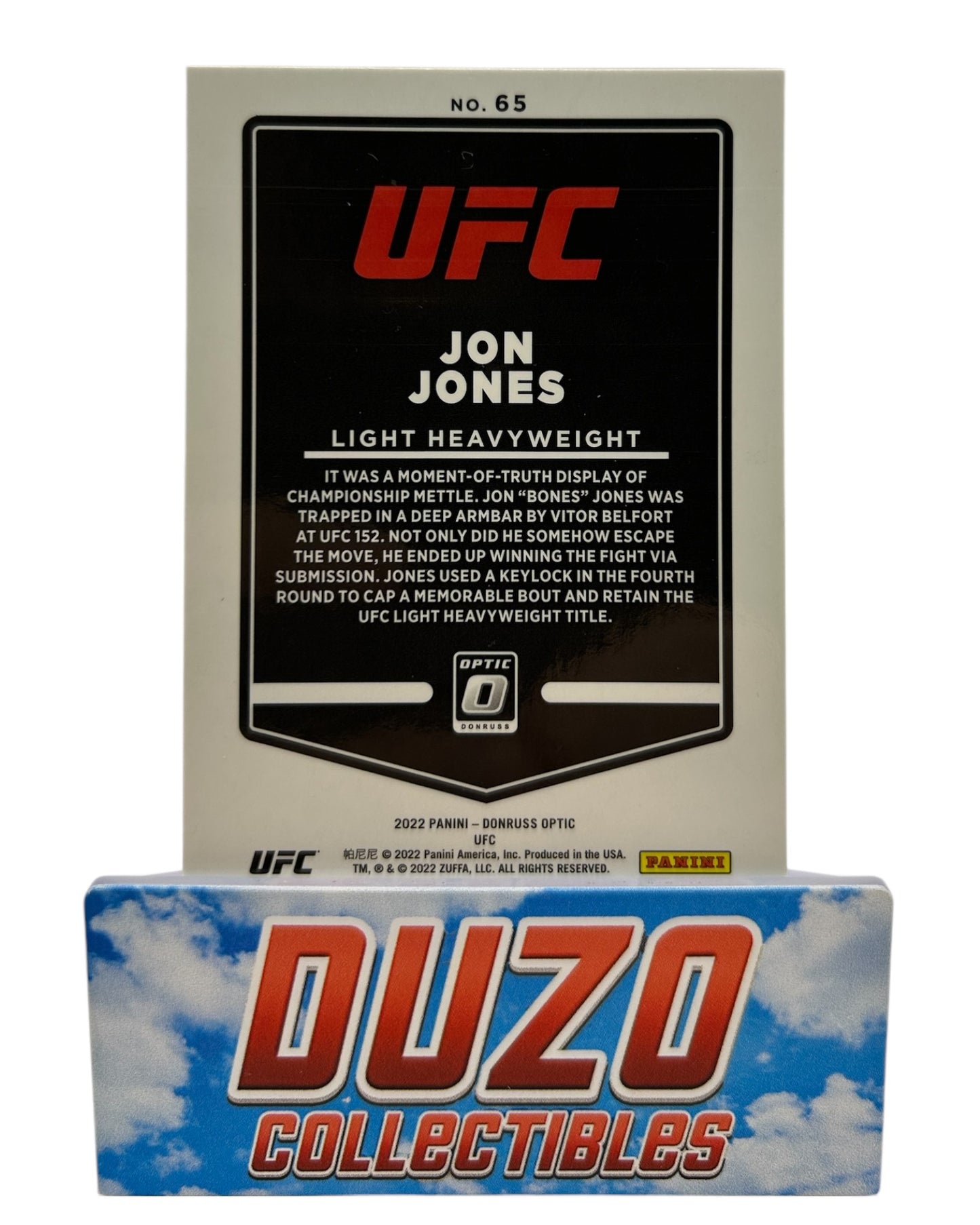 Jon Jones 2022 Panini Donruss Optic UFC No.65