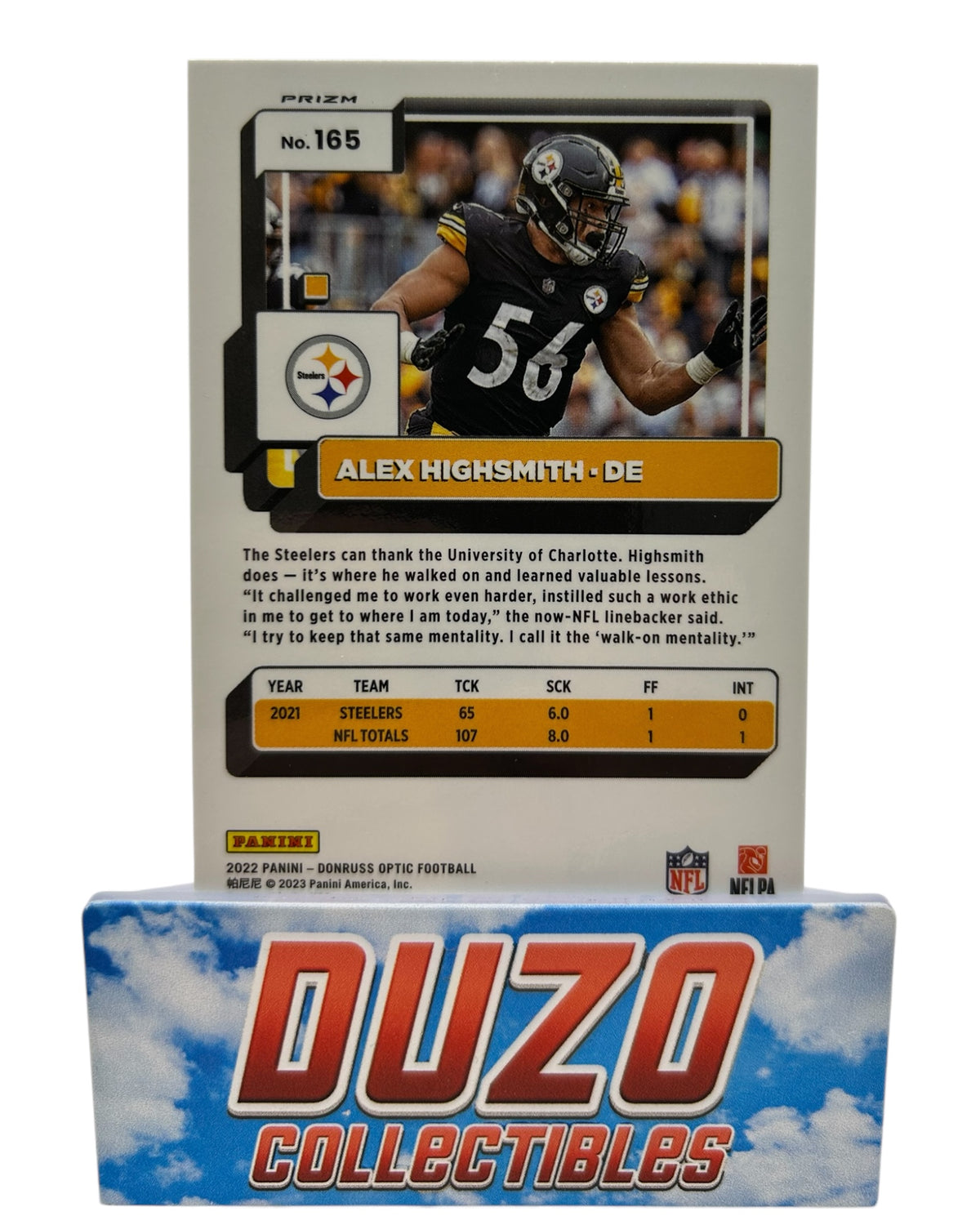 Alex Highsmith 100 2022 Panini Donruss Optic No.165