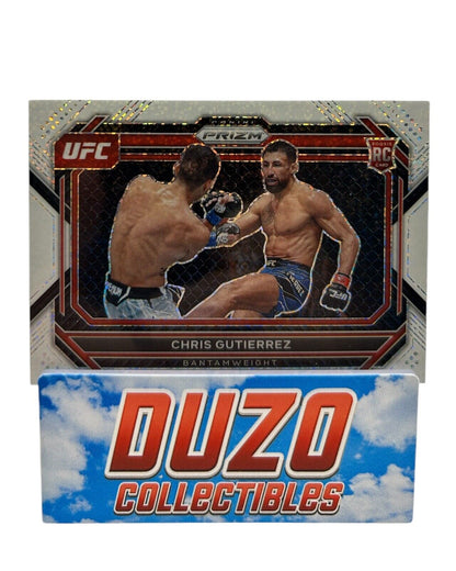 Chris Gutierrez Rookie Bantamweight UFC White Sparkle No.20 Panini Prizm 2023