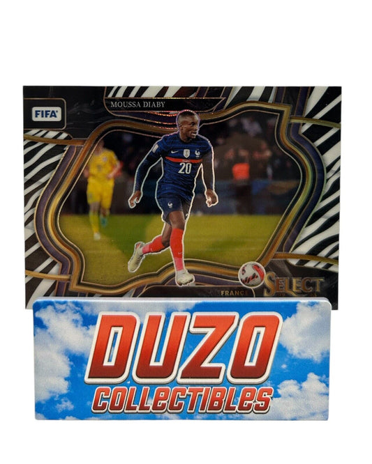 Moussa Diaby Zebra /25 2022-23 Panini Select No.219