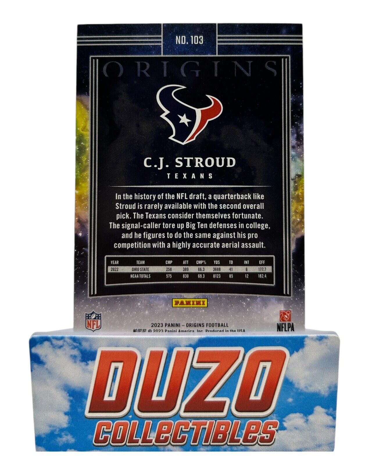 C.J. Stroud Rookie 2023 Panini Origins /299 No. 103 Packfresh Houston Texans