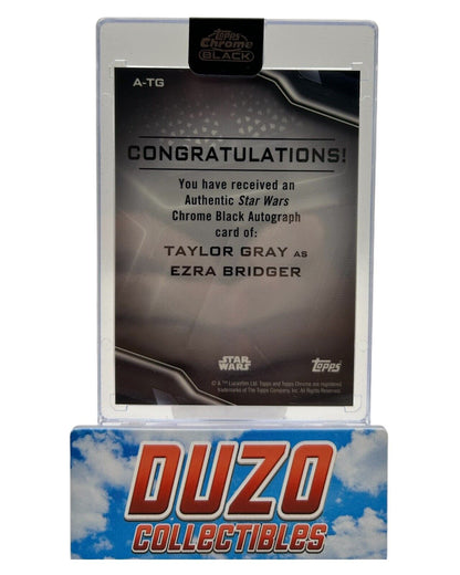 Ezra Bridger Autograph Topps Chrome Black 2022