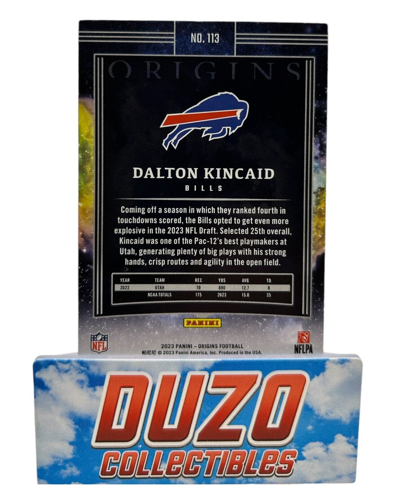 Dalton Kincaid Rookie Buffalo Bills Panini Origins 2023 No. 113