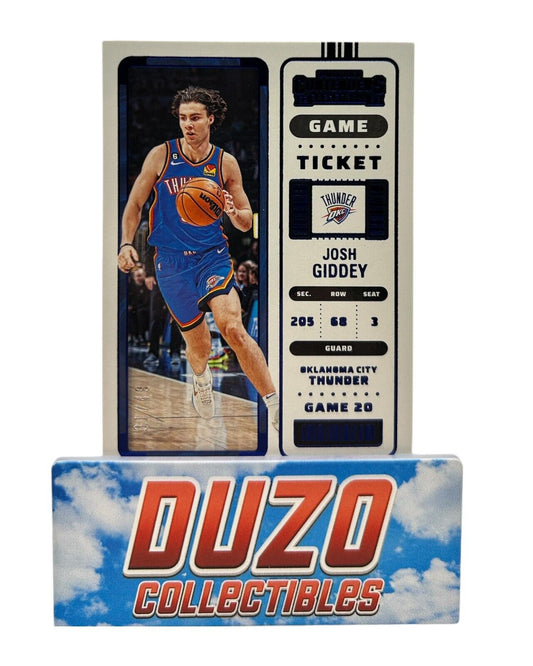 Josh Giddey Game Ticket /49 Panini Contenders 2022-23 No.16