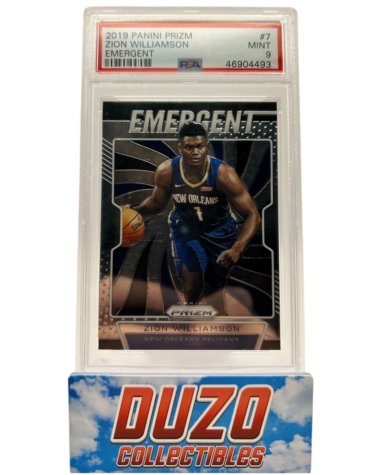 Zion Williamson Rookie 2019 Panini Prizm Emergent #7 PSA9