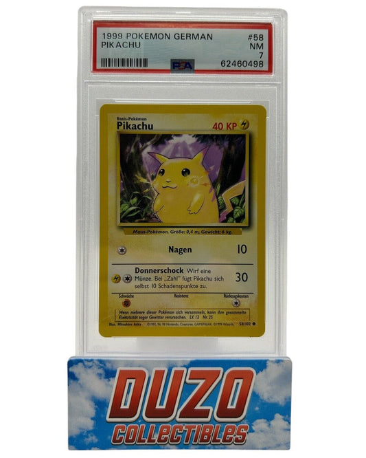 Yellow Cheeks Pikachu 1999 Pokemon Wizards Of The Coasts #58 PSA7 Deutsch