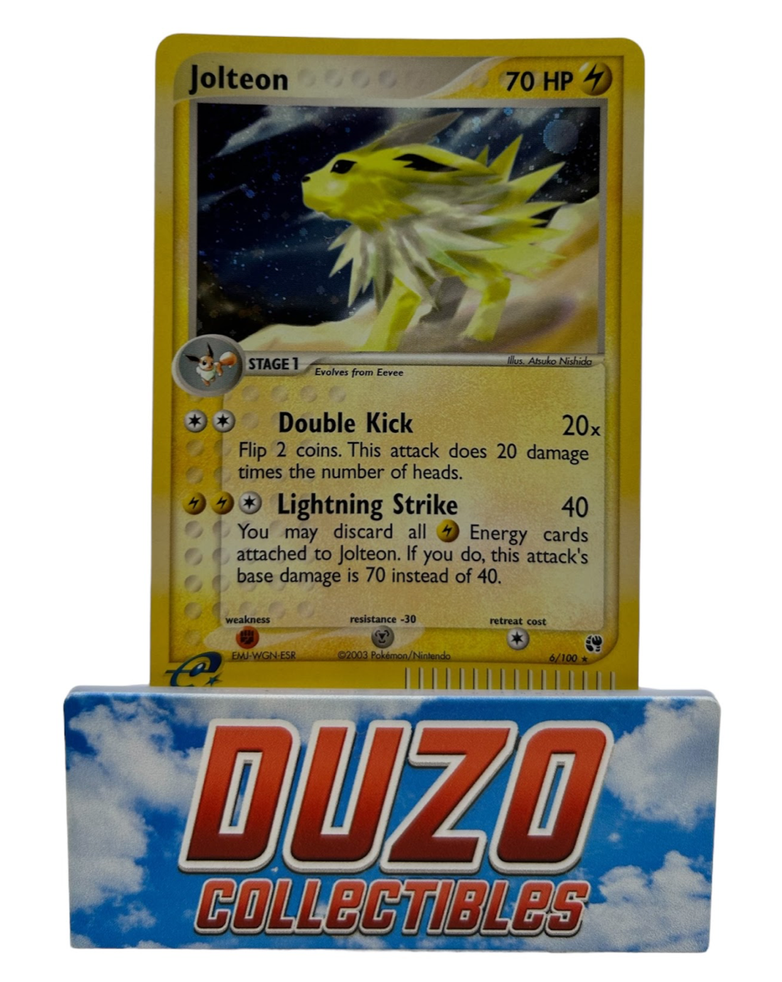 Jolteon Holo EX Sandstorm Nintendo 2003 6/100 Mint-Light Played