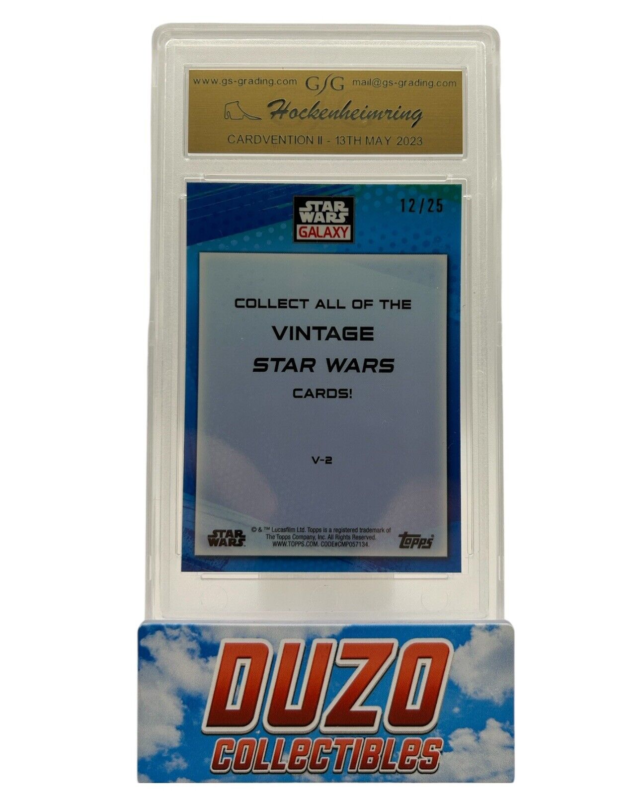 Close Call! - Vintage Card Topps Star Wars Galaxy 2022 # V-2 /25 GSG 9.5