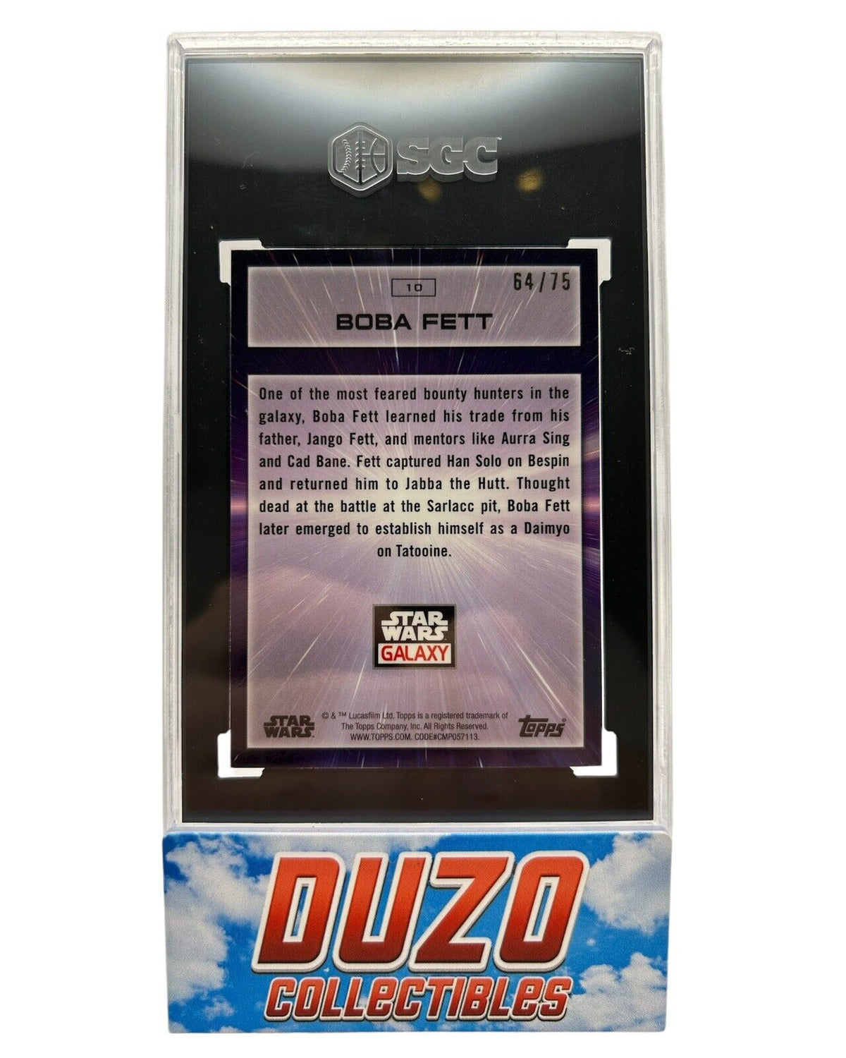 Boba Fett Topps Star Wars Galaxy #10 /75 SGC10