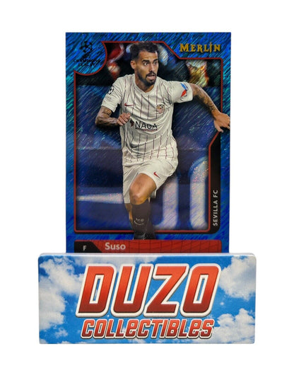 Suso Sevilla FC Blue /75 Topps Merlin 2022