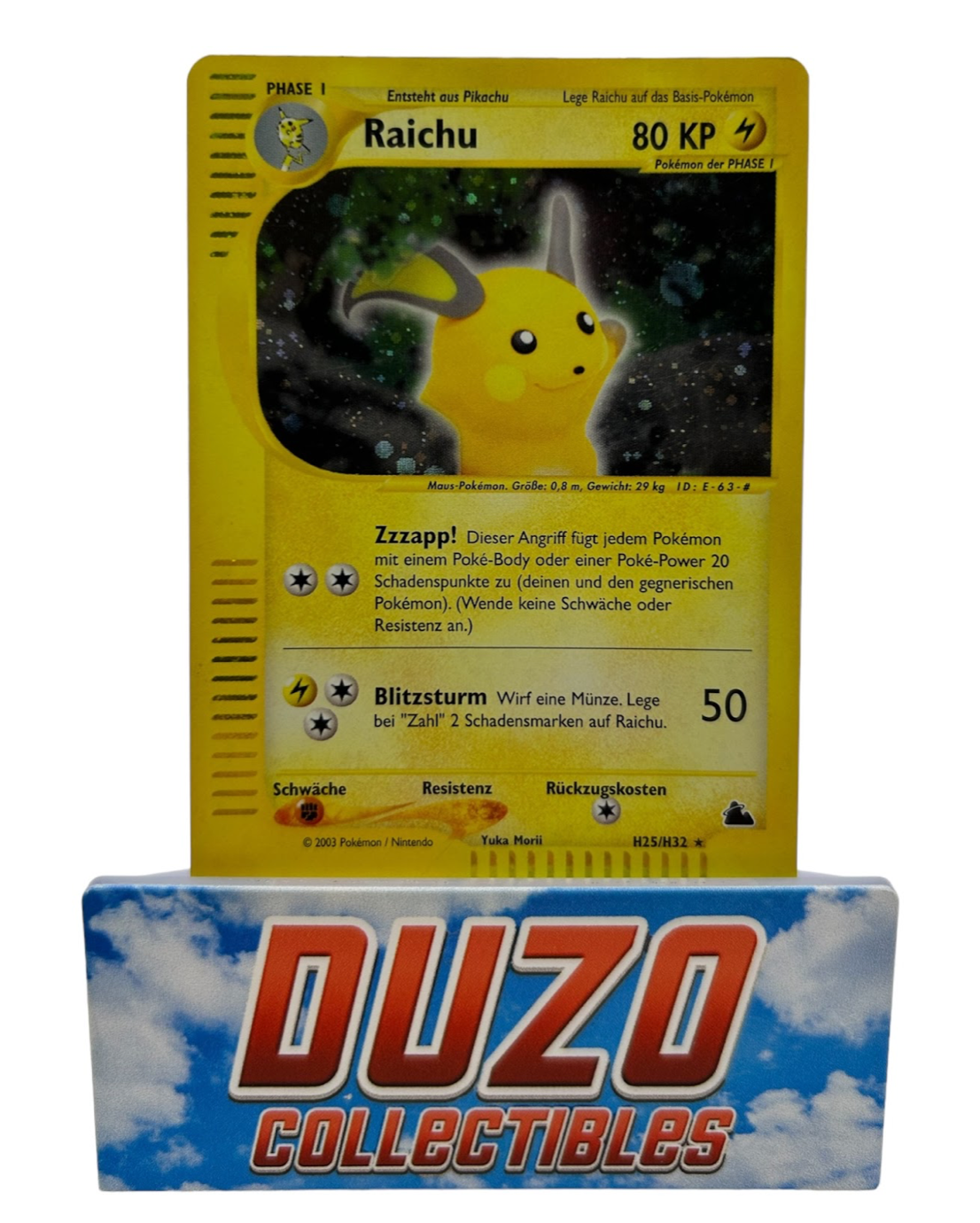 Raichu Holo Skyridge Deutsch Mint-Exzellent Nintendo 2003 H25/H32