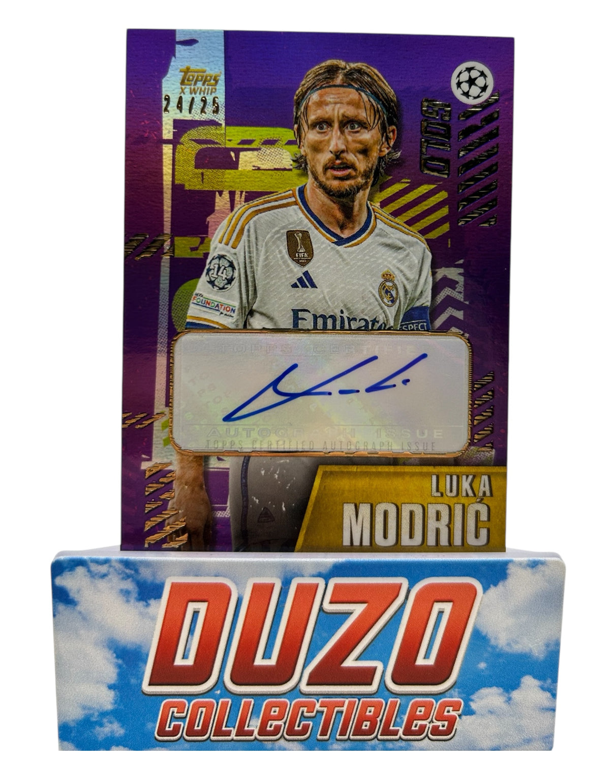 Luka Modric Purple Auto /25 2023 Topps X Whip Gold