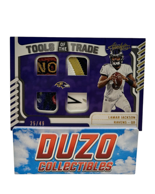 Lamar Jackson 4-Patch /49 2022 Panini Absolute No.TTQ-2
