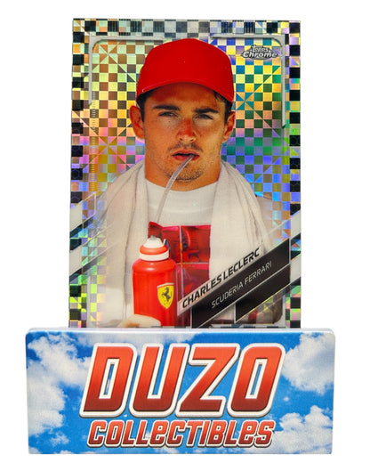Charles Leclerc Checker Flag Portrait Topps Chrome 2021 No.32