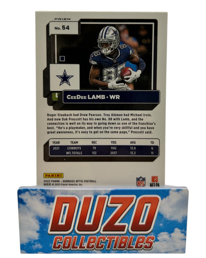 Ceedee Lamb Silver 2022 Panini Donruss Optic No.54