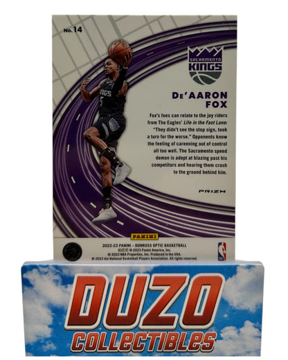 De'Aaron Fox Express Lane 2022-23 Panini Donruss Optic No.14