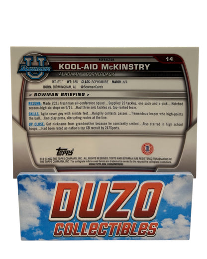 Kool-Aid McKinstry 1st Bowman 2022 Topps Bowman U No.14
