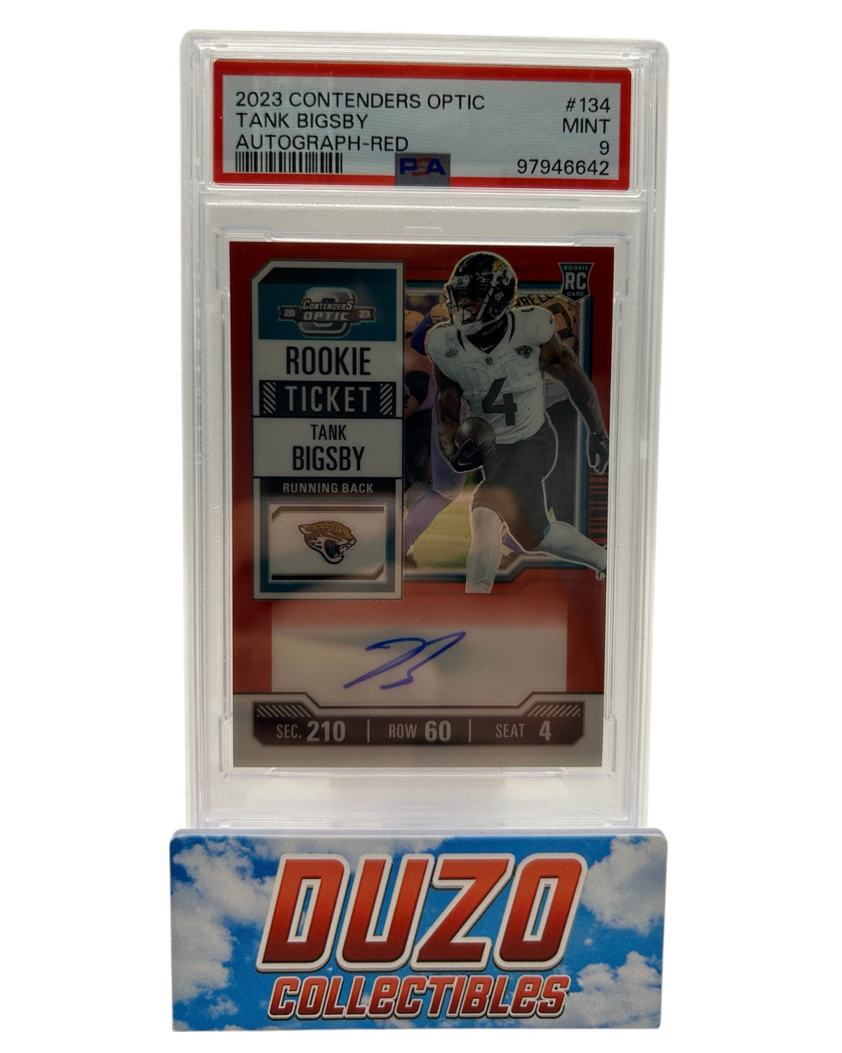 Tank Bigsby Rookie OnCard Auto Red /175 2023 Contenders Optic No.134 PSA9