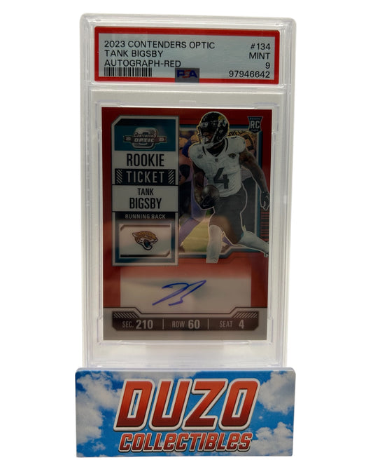 Tank Bigsby Rookie OnCard Auto Red /175 2023 Contenders Optic No.134 PSA9