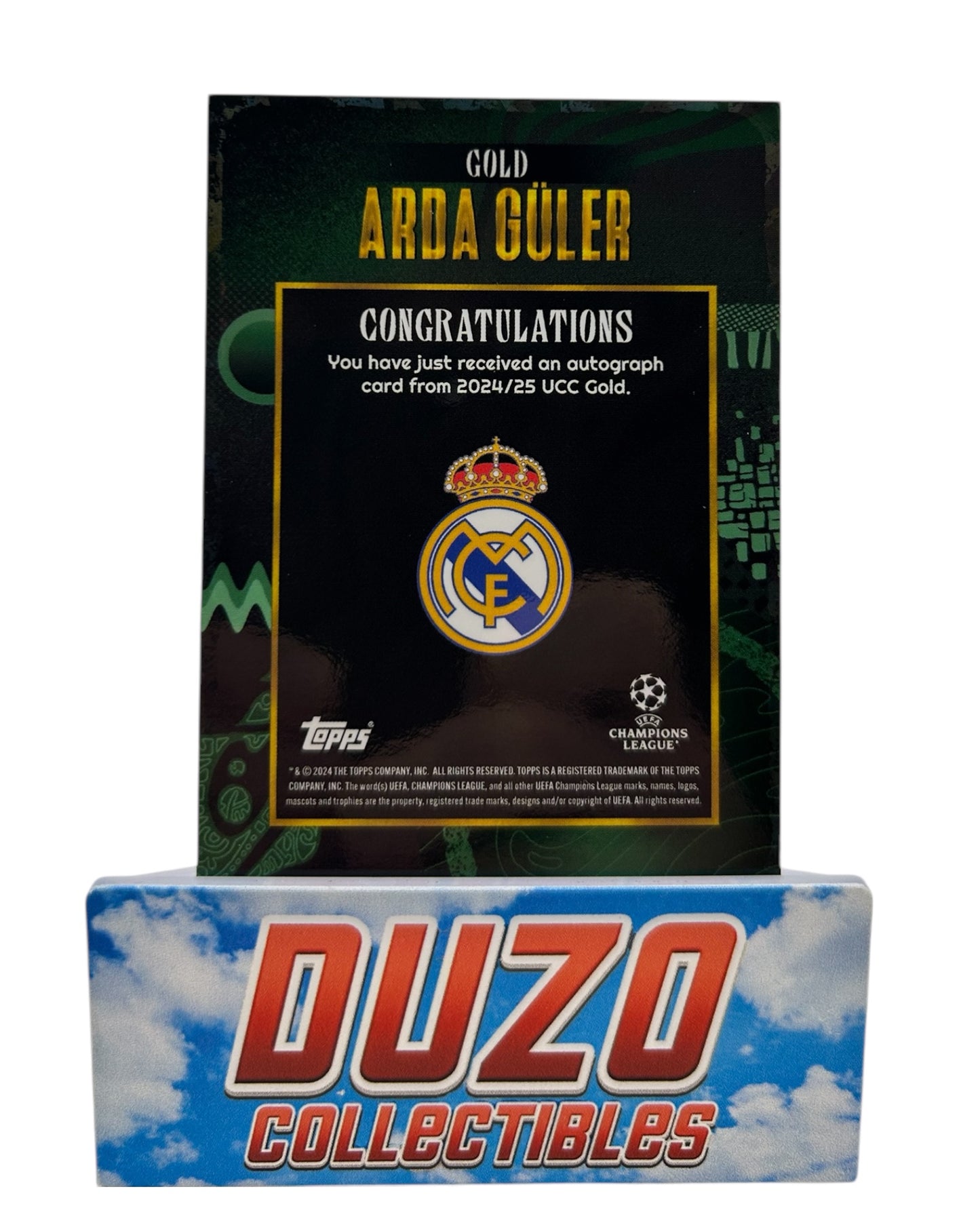 Arda Güler Green Auto /99 2024 Topps X Walker TKL