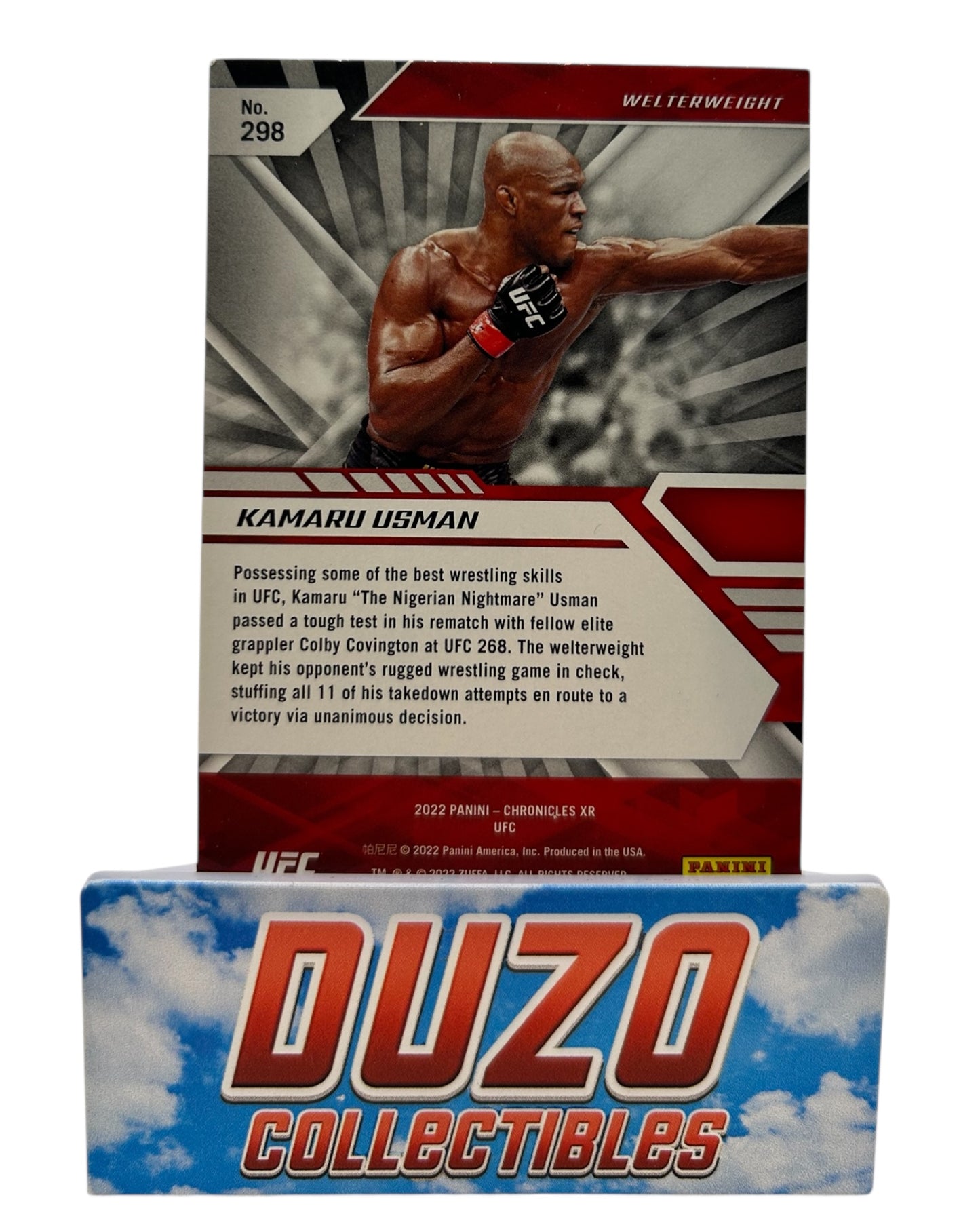 Kamaru Usman 2022 Panini Chronicles XR UFC No.298