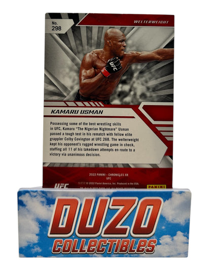 Kamaru Usman 2022 Panini Chronicles XR UFC No.298