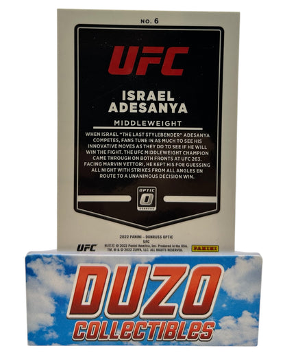 Israel Adesanya 2022 Panini Donruss Optic UFC No.6