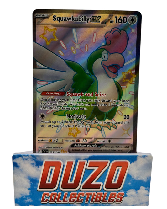 Squawkabilly EX FullArt 2024 Pokemon Paldean Fates No.223/091