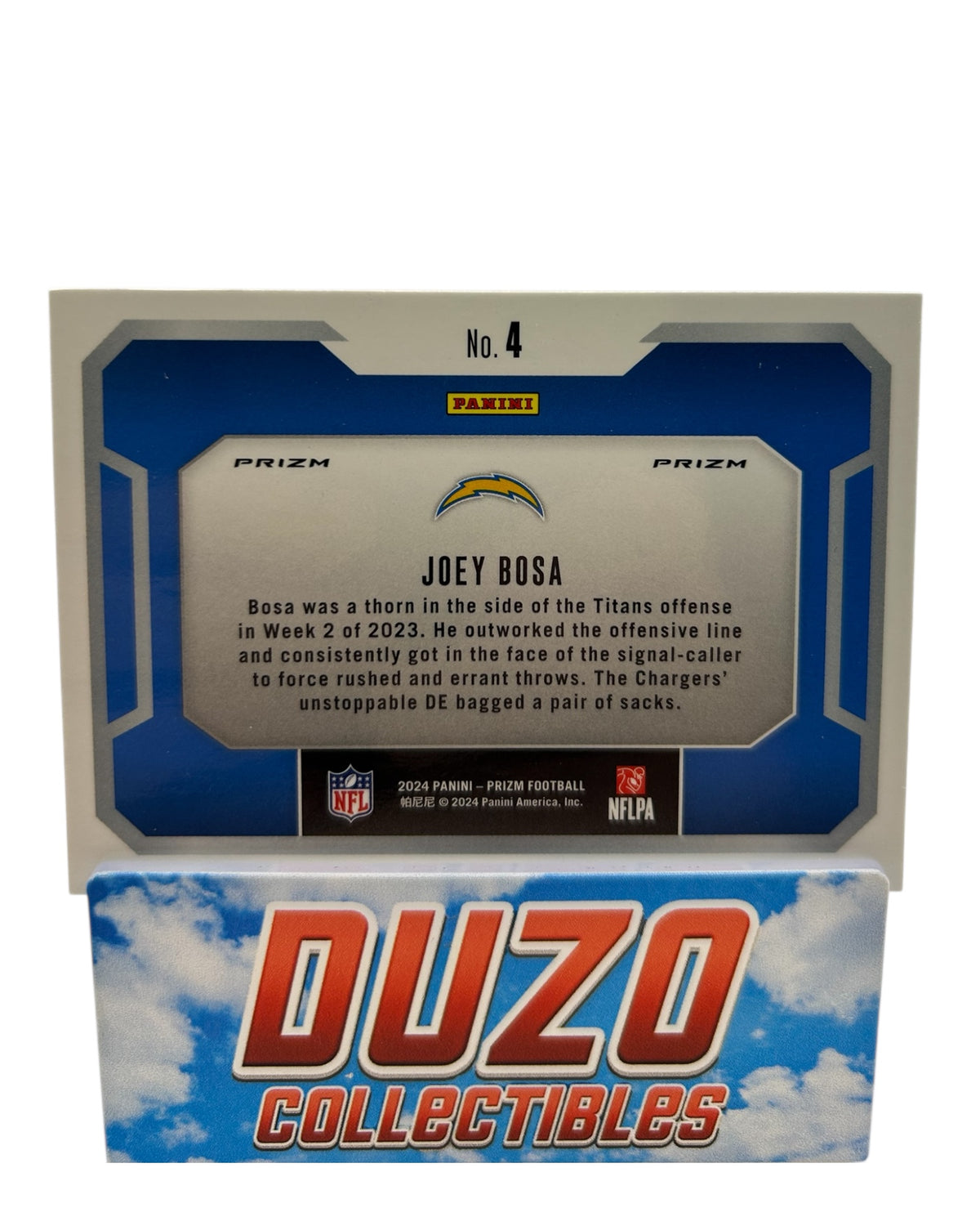 Joey Bosa Silver Lockdown 2024 Panini Prizm No.4