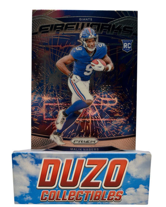Malik Nabers Rookie Fireworks 2024 Panini Prizm No.21