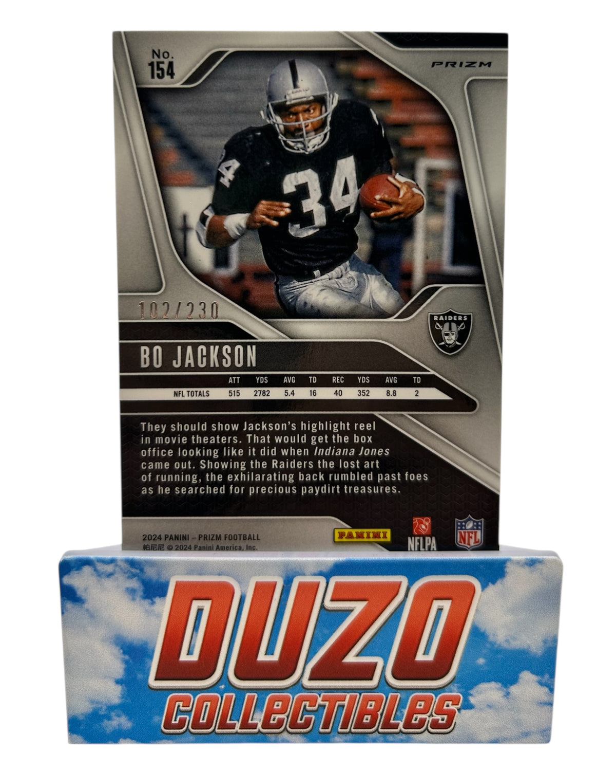 Bo Jackson Blue Wave /230 2024 Panini Prizm No.154