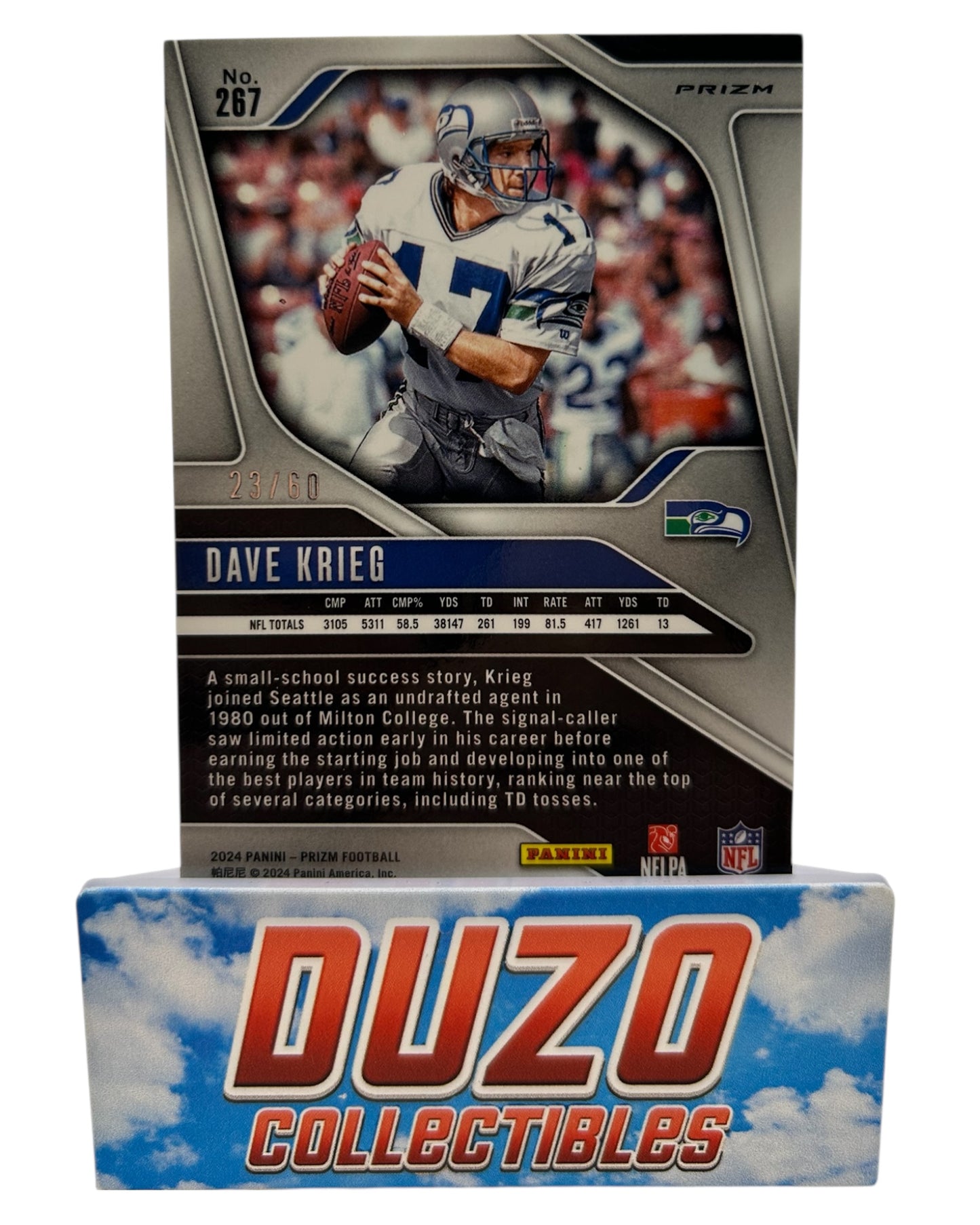 Dave Krieg Orange Wave /60 2024 Panini Prizm No.267