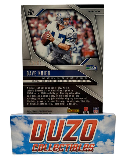 Dave Krieg Orange Wave /60 2024 Panini Prizm No.267