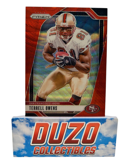 Terrell Owens Red Wave /149 2024 Panini Prizm No.257