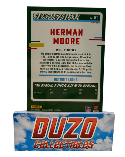 Herman Moore Silver 2023 Panini Optic Donruss No.61