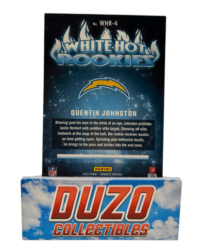 Quentin Johnston White-Hot Rookies 2023 Panini Donruss No.WHR-4