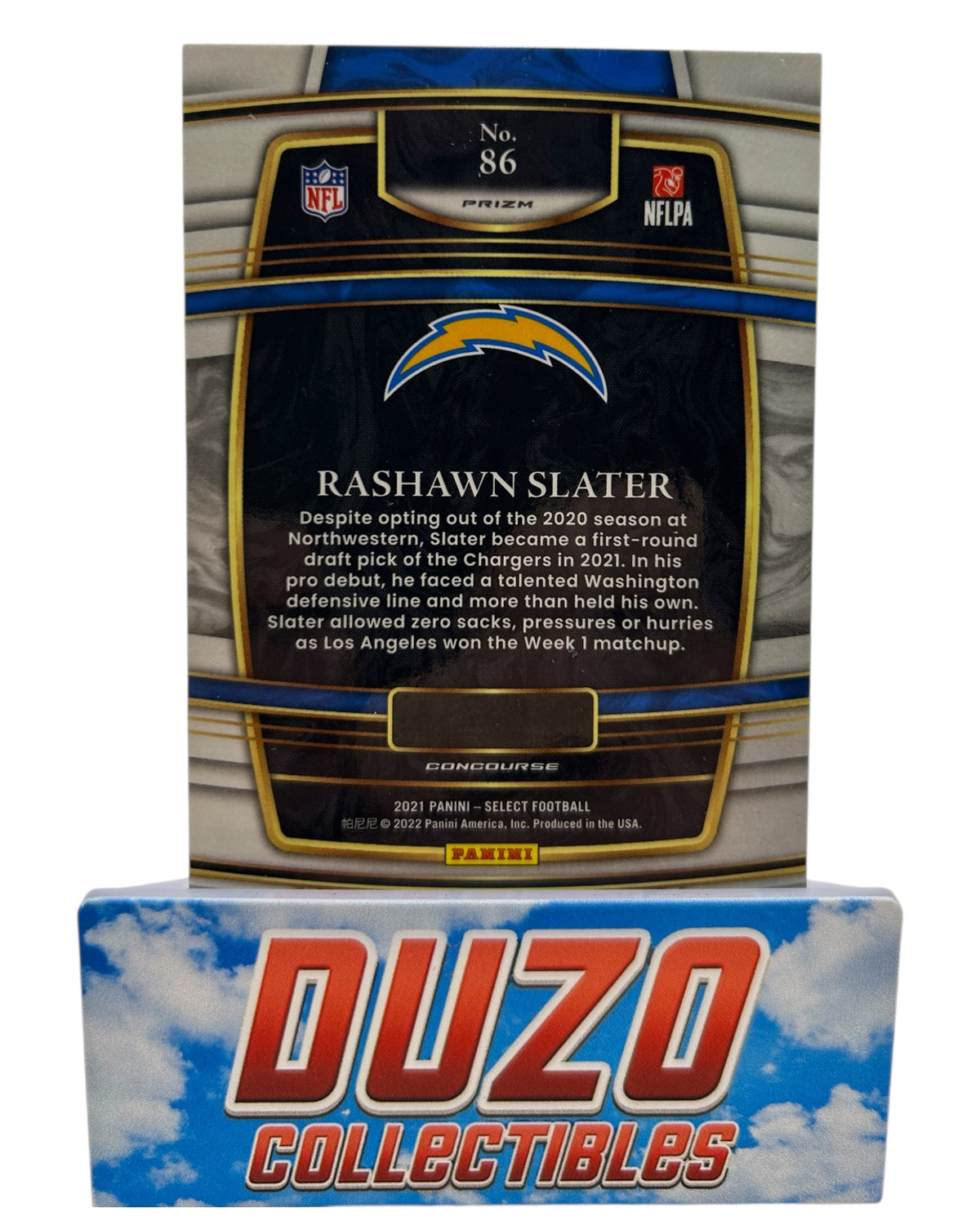 Rashawn Slater Rookie Silver 2021 Panini Select No.86