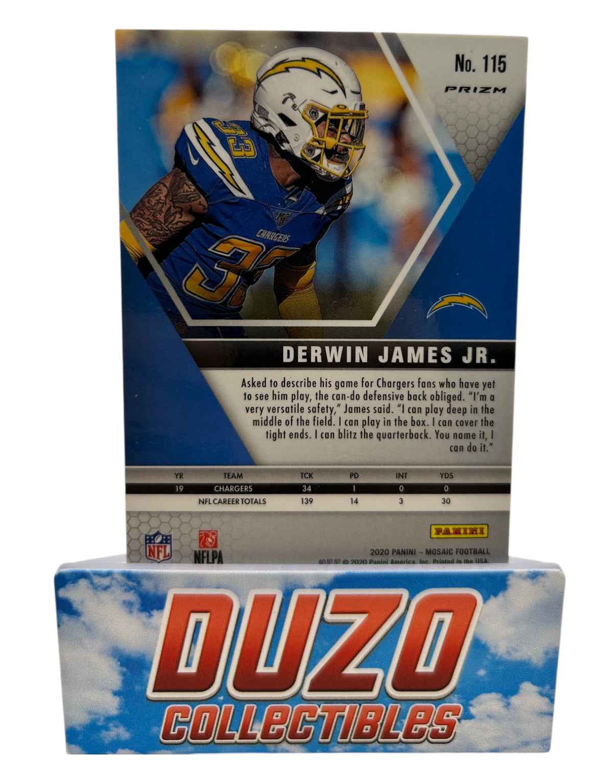 Derwin James Jr. Silver 2020 Panini Mosaic No.115