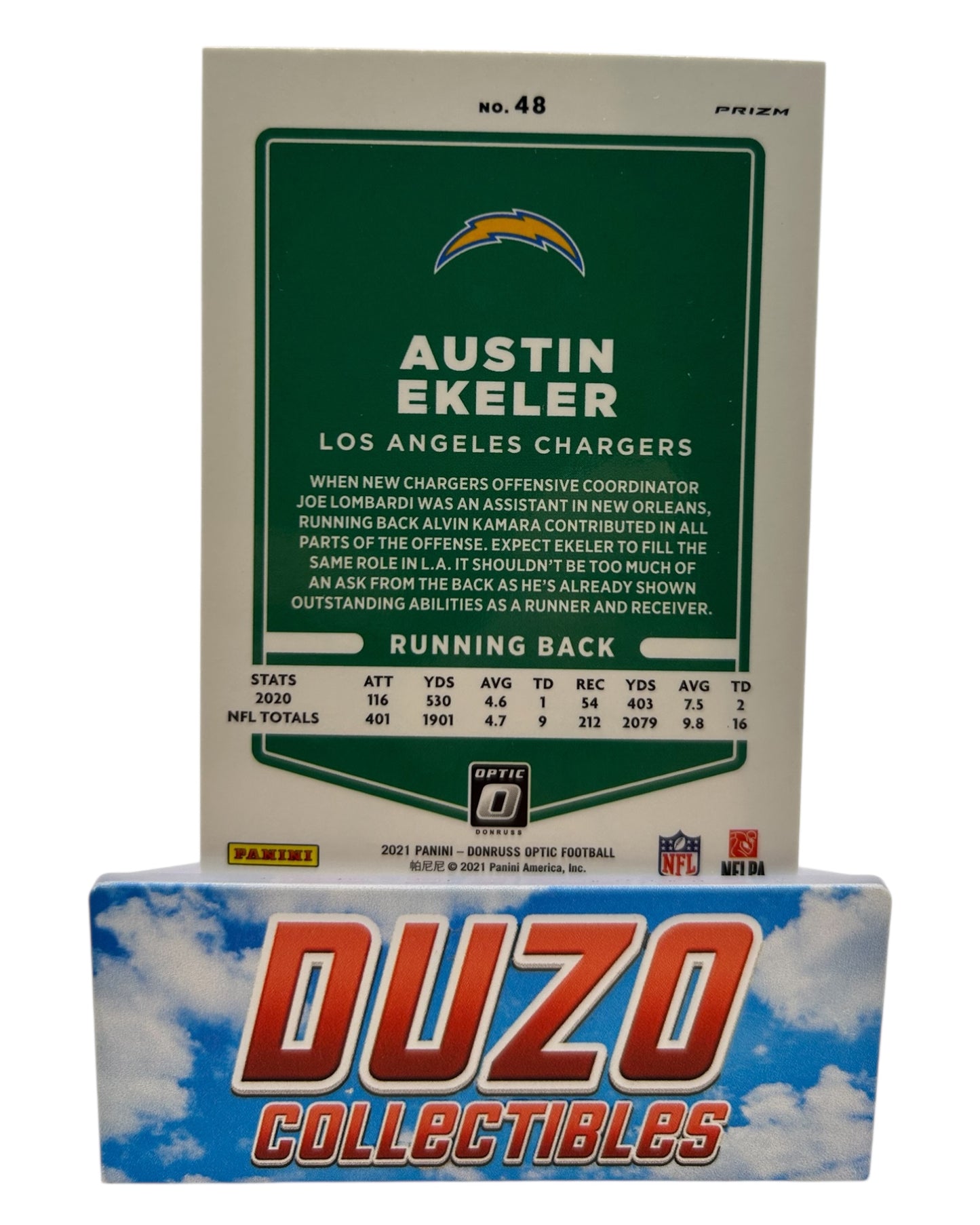 Austin Ekeler Silver 2020 Panini Optic Donruss No.48