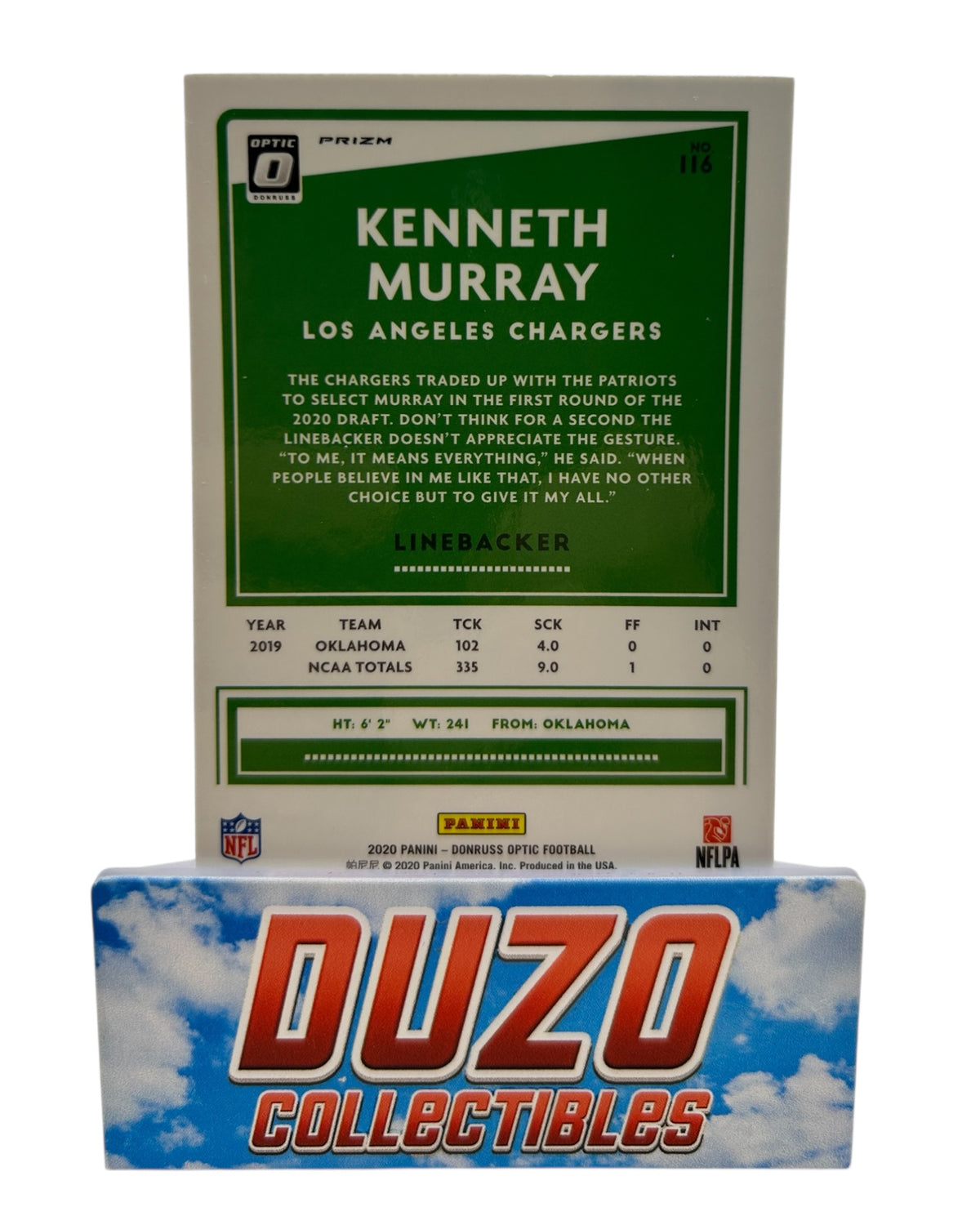 Kenneth Murray Rookie Silver 2020 Panini Optic Donruss No.116