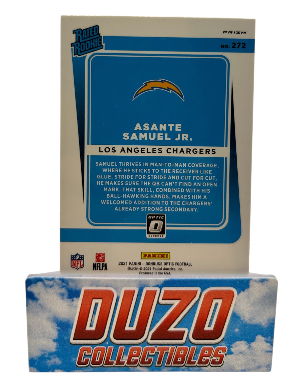 Asante Samuel Jr. Rated Rookie Silver 2021 Panini Optic Donruss No.272