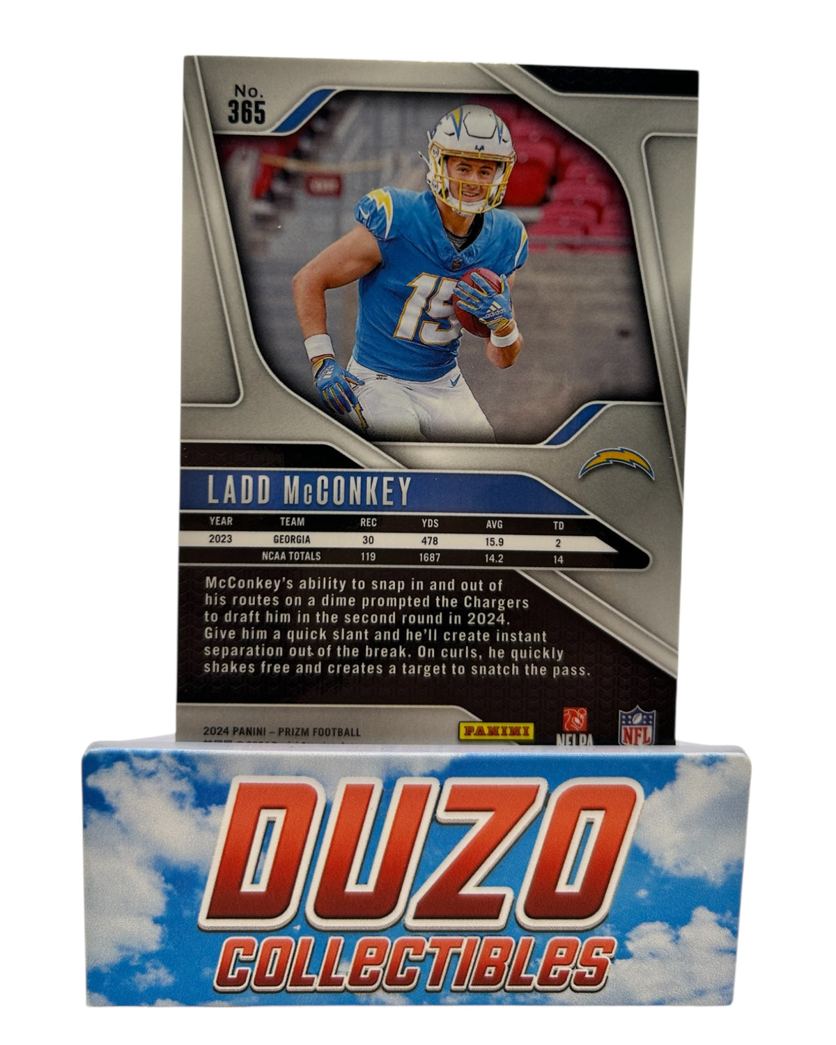 Ladd McConkey Rookie 2024 Panini Prizm No.365