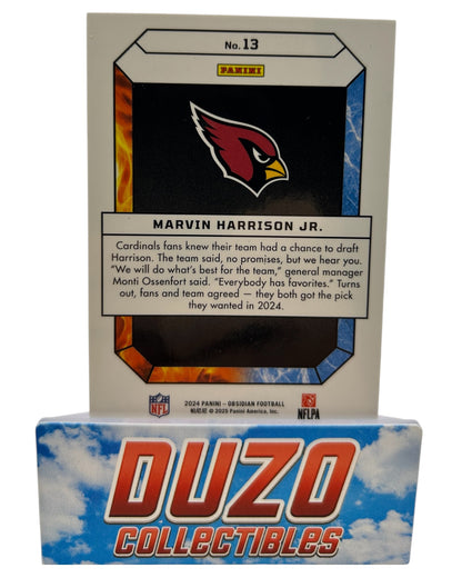 Marvin Harrison Jr. Rookie Fire And Ice Orange 2024 Panini Obsidian No.13