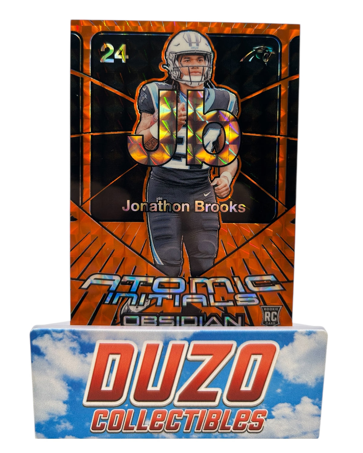 Jonathan Brooks Rookie Orange Atomic Initials JB 2024 Panini Obsidian No.23
