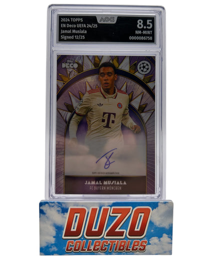 Jamal Musiala Purple Auto /25 2024 Topps Deco AOG 8.5