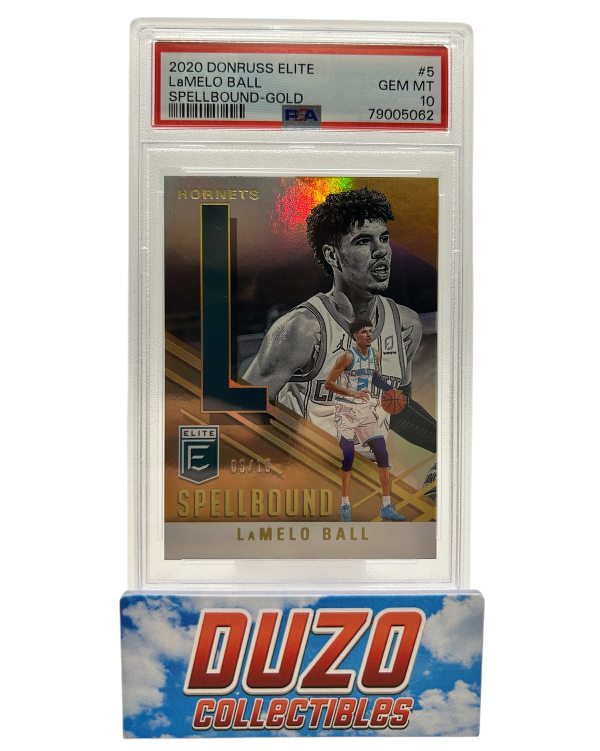 LaMelo Ball L-Spellbound-Gold /10 2020 Donruss Elite No.5 PSA10