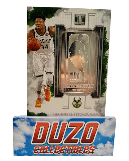 Giannis Antetokounmpo SIiver Bar /25 2019-20 Panini Impeccable No.29