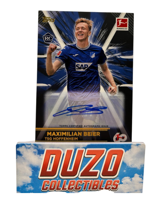 Maximilian Beiser Rookie Autograph 2024 Topps Bundesliga 60 Years Celebration No.HTA-MB