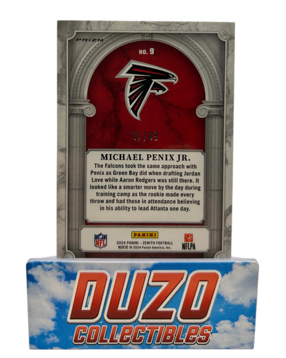 Michael Penix Jr. Z Marquee Color-Match Red 37/49 2024 Panini Zenith No.9