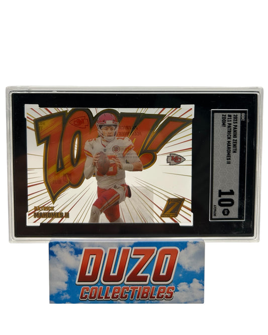 Patrick Mahomes II ZOOM! 2023 Panini Zenith No.11 SGC10